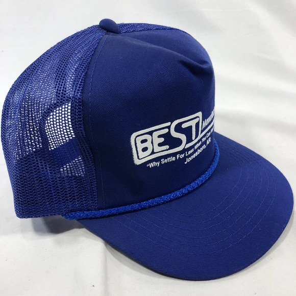 Best Manufacturing Inc Jonesboro Arkansas Snapback Hat Cap Mesh Blue One Size - Picture 3 of 10
